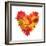 Colored Autumn Leaves In Heart Shape Isolated On White Background-Jag_cz-Framed Art Print