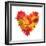 Colored Autumn Leaves In Heart Shape Isolated On White Background-Jag_cz-Framed Art Print