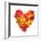 Colored Autumn Leaves In Heart Shape Isolated On White Background-Jag_cz-Framed Art Print