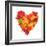 Colored Autumn Leaves In Heart Shape Isolated On White Background-Jag_cz-Framed Art Print