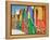 Colored Beach Huts-Joseph Sohm-Framed Premier Image Canvas