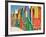 Colored Beach Huts-Joseph Sohm-Framed Photographic Print