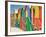 Colored Beach Huts-Joseph Sohm-Framed Photographic Print