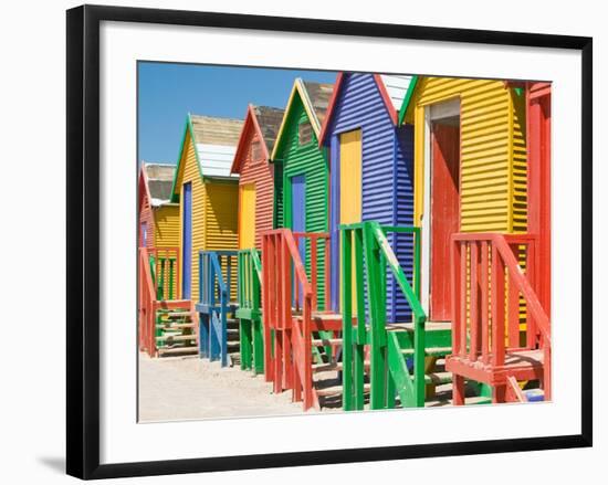 Colored Beach Huts-Joseph Sohm-Framed Photographic Print