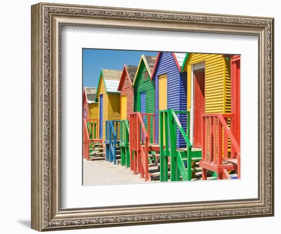 Colored Beach Huts-Joseph Sohm-Framed Photographic Print