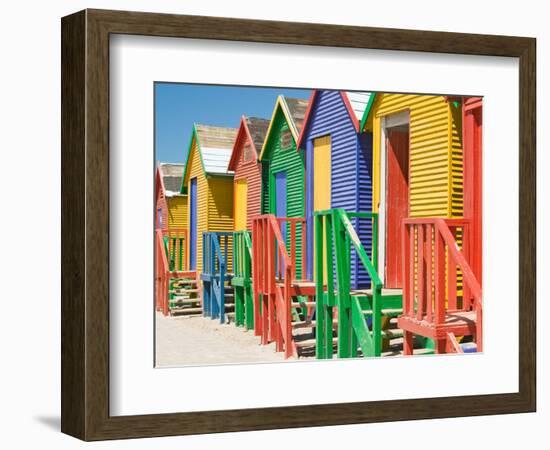 Colored Beach Huts-Joseph Sohm-Framed Photographic Print