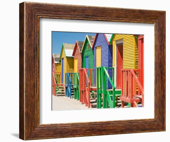 Colored Beach Huts-Joseph Sohm-Framed Photographic Print