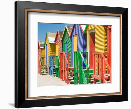 Colored Beach Huts-Joseph Sohm-Framed Photographic Print