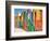 Colored Beach Huts-Joseph Sohm-Framed Photographic Print