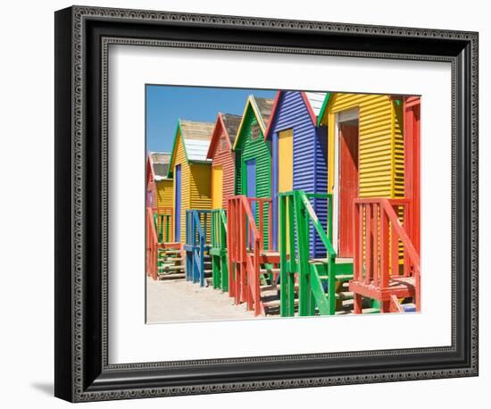 Colored Beach Huts-Joseph Sohm-Framed Photographic Print