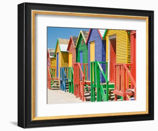 Colored Beach Huts-Joseph Sohm-Framed Photographic Print