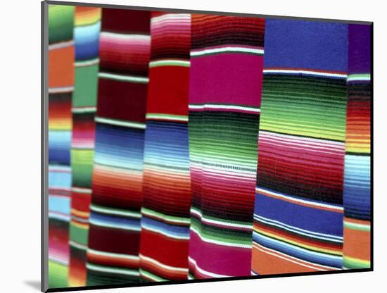Colored Blankets For Sale, Oaxaca, Mexico-Alexander Nesbitt-Mounted Photographic Print