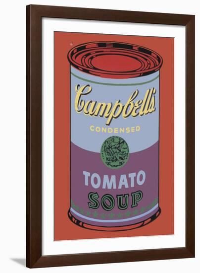 Colored Campbell's Soup Can, 1965 (blue & purple)-Andy Warhol-Framed Art Print