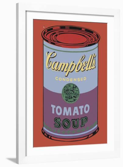 Colored Campbell's Soup Can, 1965 (blue & purple)-Andy Warhol-Framed Art Print