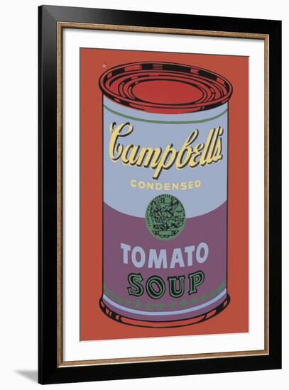 Colored Campbell's Soup Can, 1965 (blue & purple)-Andy Warhol-Framed Art Print