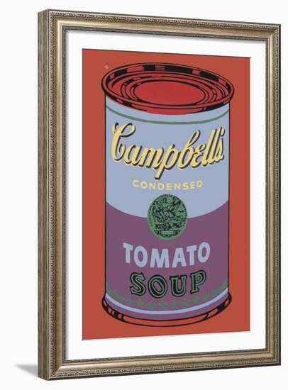 Colored Campbell's Soup Can, 1965 (blue & purple)-Andy Warhol-Framed Art Print