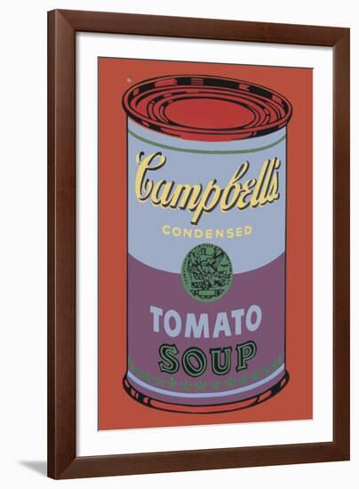 Colored Campbell's Soup Can, 1965 (blue & purple)-Andy Warhol-Framed Art Print