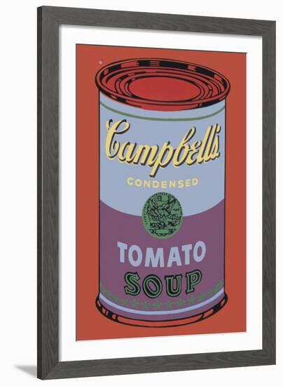 Colored Campbell's Soup Can, 1965 (blue & purple)-Andy Warhol-Framed Art Print