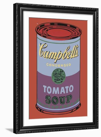 Colored Campbell's Soup Can, 1965 (blue & purple)-Andy Warhol-Framed Art Print