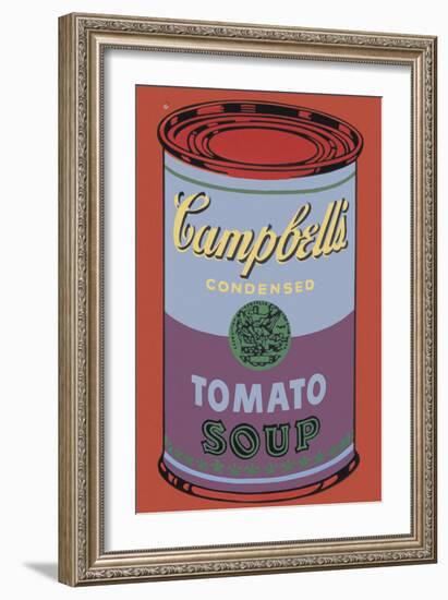 Colored Campbell's Soup Can, 1965 (blue & purple)-Andy Warhol-Framed Art Print
