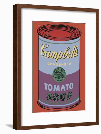 Colored Campbell's Soup Can, 1965 (blue & purple)-Andy Warhol-Framed Art Print