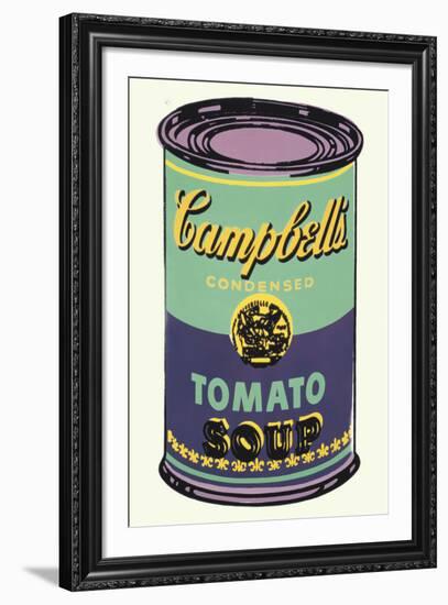 Colored Campbell's Soup Can, 1965 (green & purple)-Andy Warhol-Framed Art Print