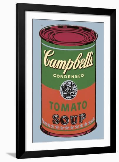 Colored Campbell's Soup Can, 1965 (green & red)-Andy Warhol-Framed Art Print