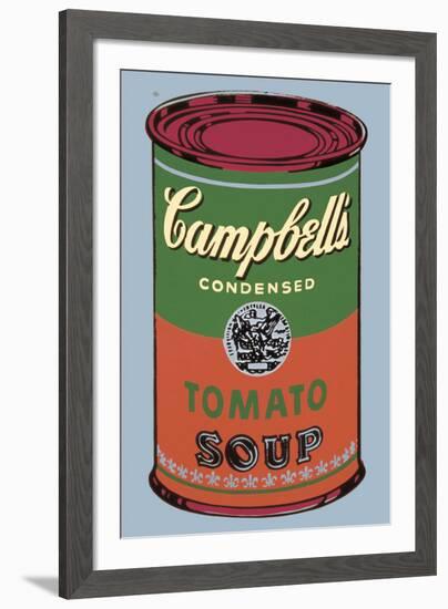 Colored Campbell's Soup Can, 1965 (green & red)-Andy Warhol-Framed Art Print