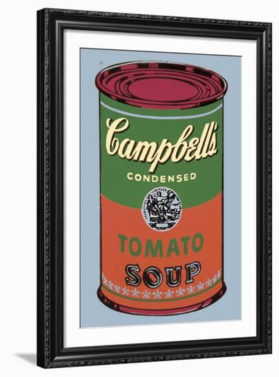 Colored Campbell's Soup Can, 1965 (green & red)-Andy Warhol-Framed Art Print