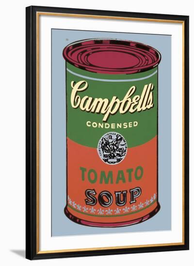 Colored Campbell's Soup Can, 1965 (green & red)-Andy Warhol-Framed Art Print