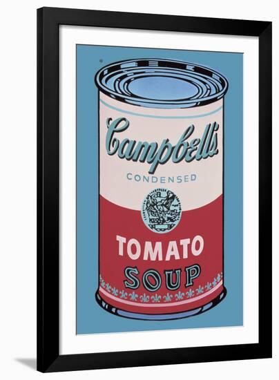 Colored Campbell's Soup Can, 1965 (pink & red)-Andy Warhol-Framed Art Print