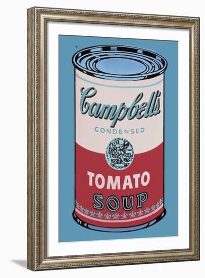 Colored Campbell's Soup Can, 1965 (pink & red)-Andy Warhol-Framed Art Print