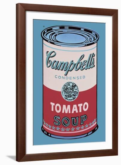 Colored Campbell's Soup Can, 1965 (pink & red)-Andy Warhol-Framed Art Print