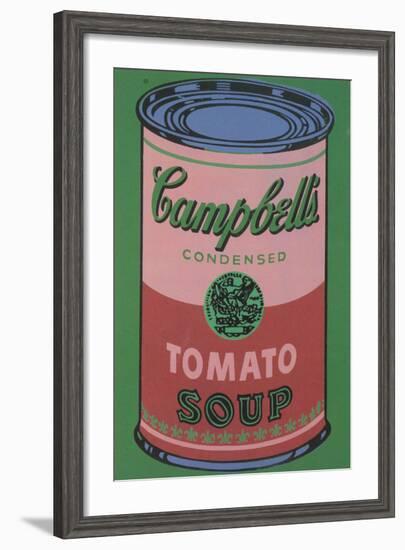 Colored Campbell's Soup Can, 1965 (red & green)-Andy Warhol-Framed Art Print