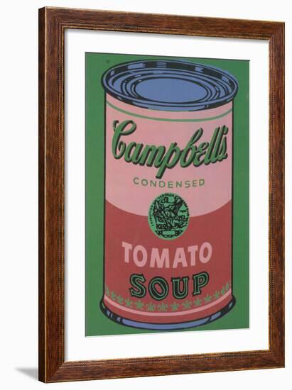 Colored Campbell's Soup Can, 1965 (red & green)-Andy Warhol-Framed Art Print