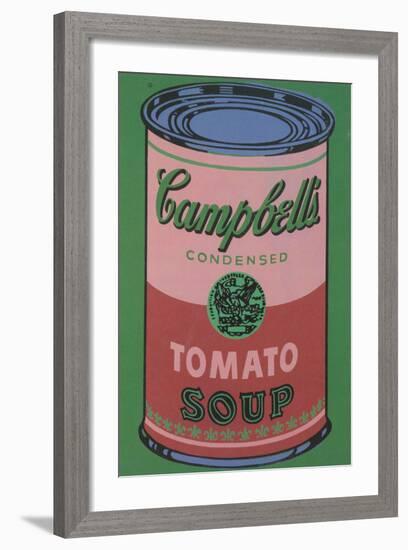 Colored Campbell's Soup Can, 1965 (red & green)-Andy Warhol-Framed Art Print