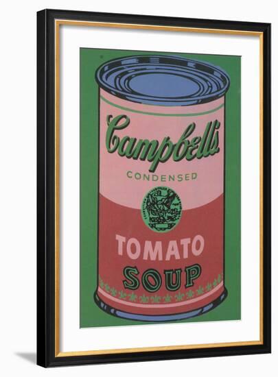 Colored Campbell's Soup Can, 1965 (red & green)-Andy Warhol-Framed Art Print