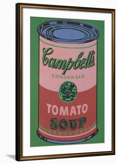 Colored Campbell's Soup Can, 1965 (red & green)-Andy Warhol-Framed Art Print