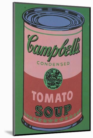 Colored Campbell's Soup Can, 1965 (red & green)-Andy Warhol-Mounted Giclee Print