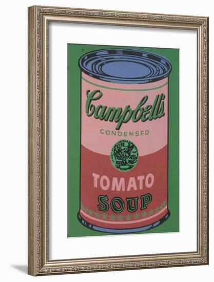 Colored Campbell's Soup Can, 1965 (red & green)-Andy Warhol-Framed Giclee Print