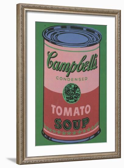 Colored Campbell's Soup Can, 1965 (red & green)-Andy Warhol-Framed Giclee Print