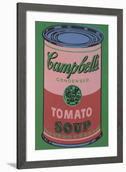 Colored Campbell's Soup Can, 1965 (red & green)-Andy Warhol-Framed Giclee Print