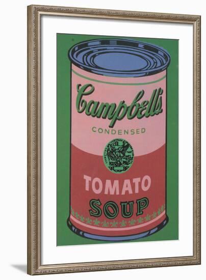 Colored Campbell's Soup Can, 1965 (red & green)-Andy Warhol-Framed Giclee Print