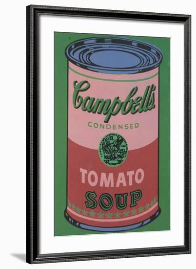 Colored Campbell's Soup Can, 1965 (red & green)-Andy Warhol-Framed Giclee Print