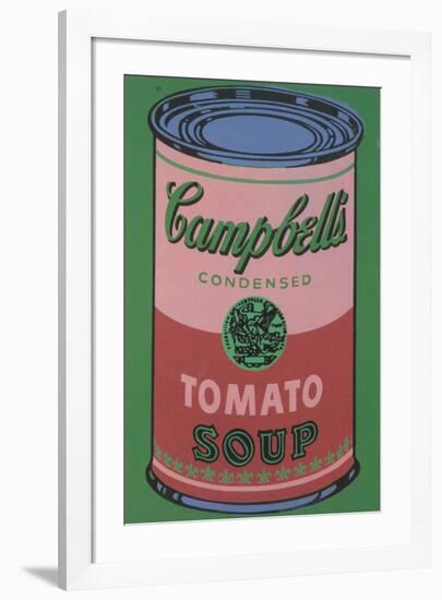 Colored Campbell's Soup Can, 1965 (red & green)-Andy Warhol-Framed Giclee Print