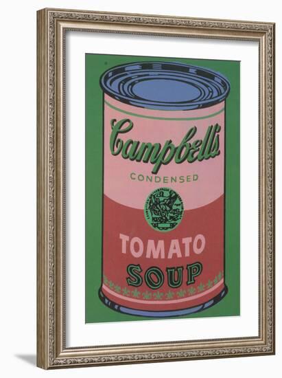 Colored Campbell's Soup Can, 1965 (red & green)-Andy Warhol-Framed Art Print