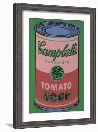 Colored Campbell's Soup Can, 1965 (red & green)-Andy Warhol-Framed Art Print