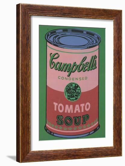 Colored Campbell's Soup Can, 1965 (red & green)-Andy Warhol-Framed Art Print