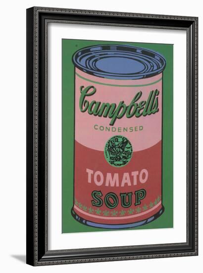 Colored Campbell's Soup Can, 1965 (red & green)-Andy Warhol-Framed Art Print