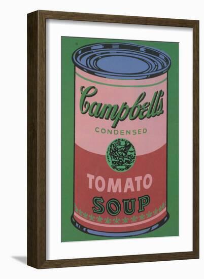 Colored Campbell's Soup Can, 1965 (red & green)-Andy Warhol-Framed Art Print